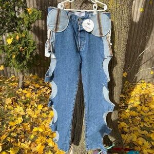 Sami Miro Vintage blue cut-out jeans